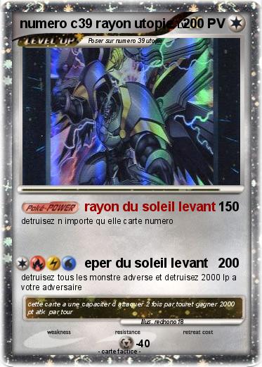 Pokemon numero c39 rayon utopie