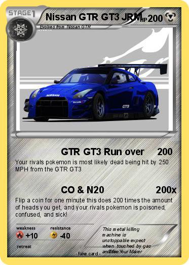 Pokemon Nissan GTR GT3 JRM