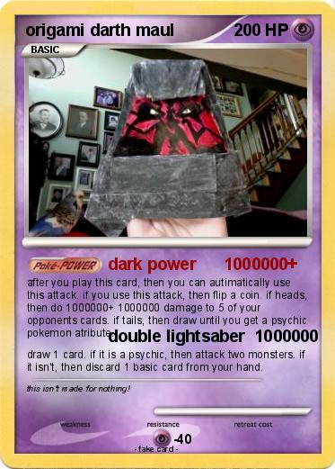 Pokemon origami darth maul