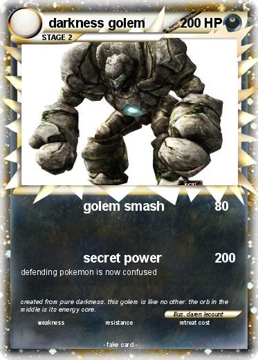 Pokemon darkness golem
