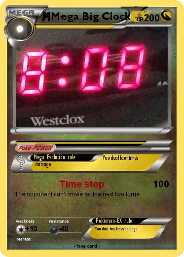 Pokemon Mega Big Clock