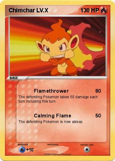 Pokemon Chimchar LV.X