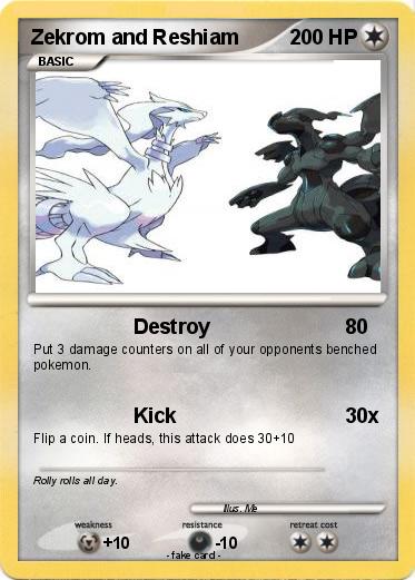 Pokemon Zekrom and Reshiam