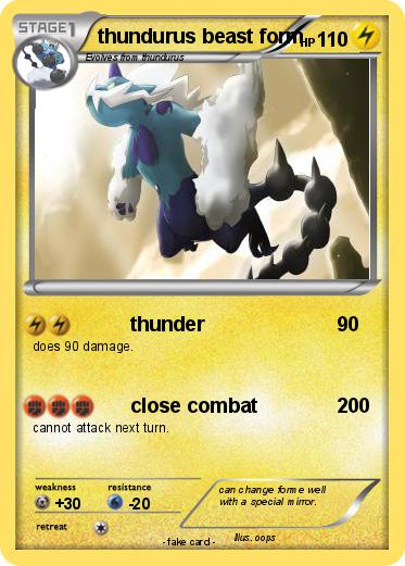 Pokemon thundurus beast form