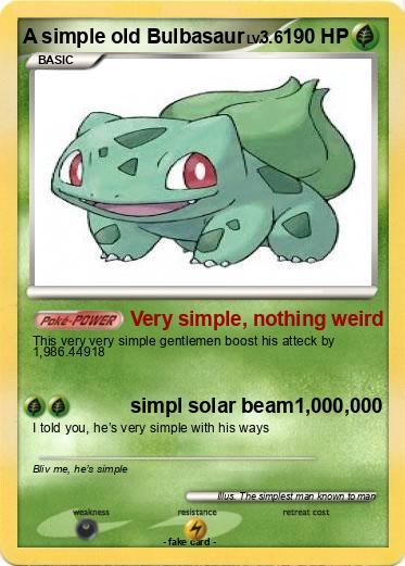Pokemon A simple old Bulbasaur