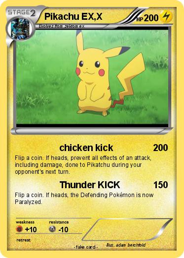 Pokemon Pikachu EX,X