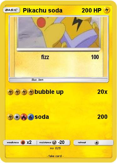 Pokemon Pikachu soda