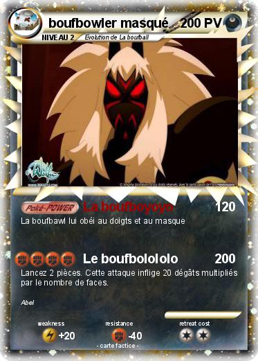 Pokemon boufbowler masqué