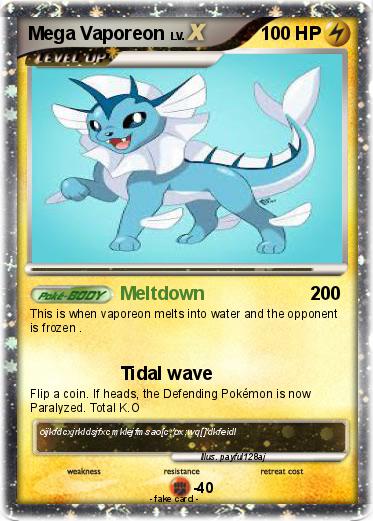 Pokemon Mega Vaporeon