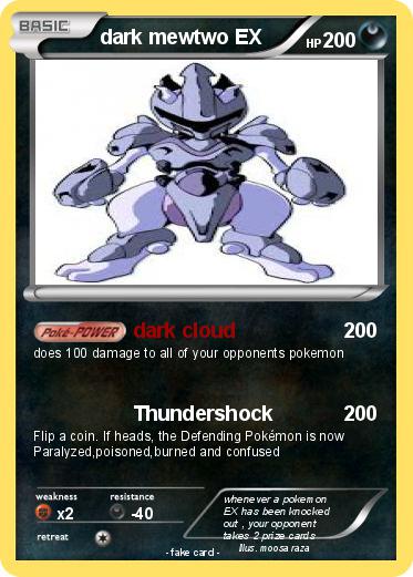 Pokemon dark mewtwo EX