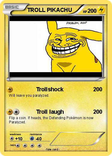 Pokemon TROLL PIKACHU