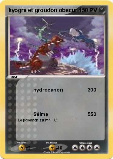 Pokemon kyogre et groudon obscur                                        