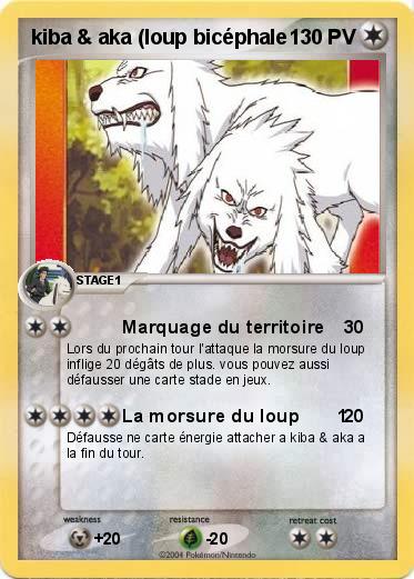 Pokemon kiba & aka (loup bicéphale