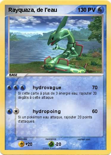 Pokemon Rayquaza, de l'eau