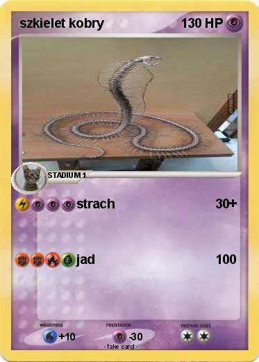 Pokemon szkielet kobry