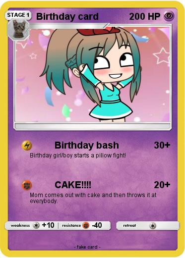 Pokemon Birthday card