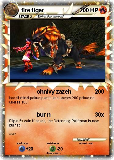 Pokemon fire tiger