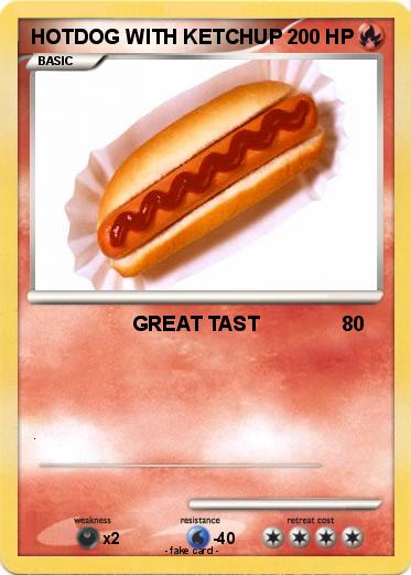 Pokemon HOTDOG WITH KETCHUP