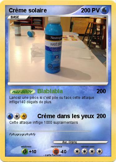 Pokemon Crème solaire