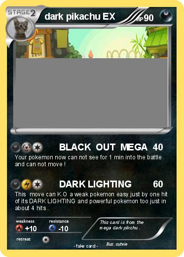 Pokemon dark pikachu EX