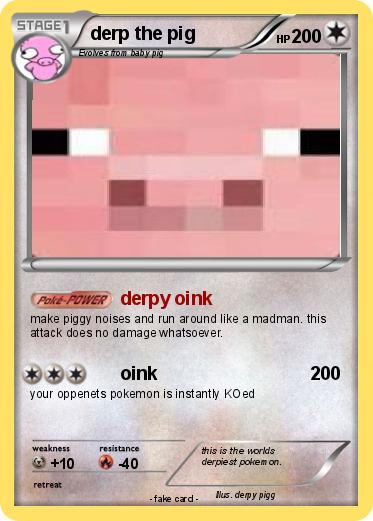 Pokemon derp the pig