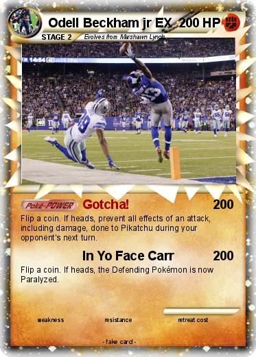 Pokemon Odell Beckham jr EX