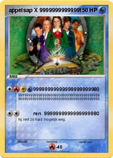 Pokemon appelsap X 9999999999999