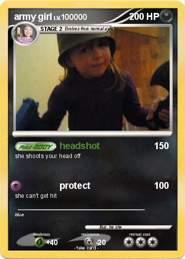 Pokemon army girl