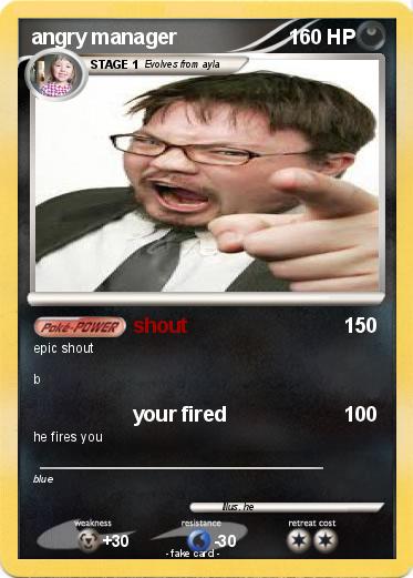 Pokemon angry manager