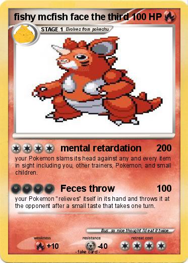 Pokemon fishy mcfish face the third