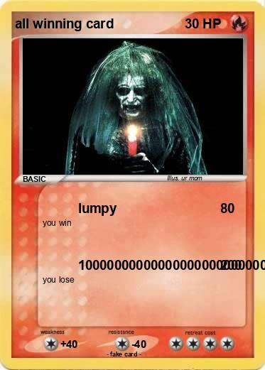 Pokemon all winning card