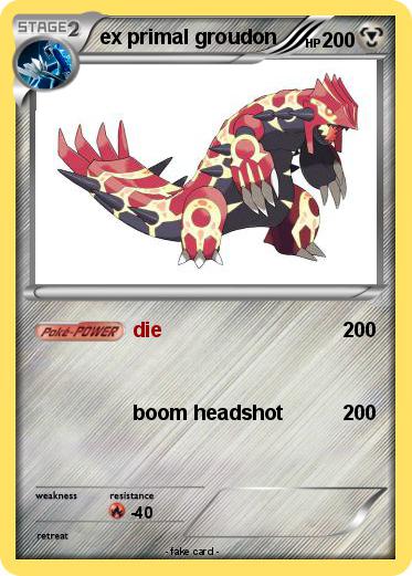 Pokemon ex primal groudon