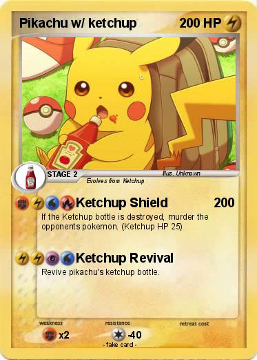 Pokemon Pikachu w/ ketchup