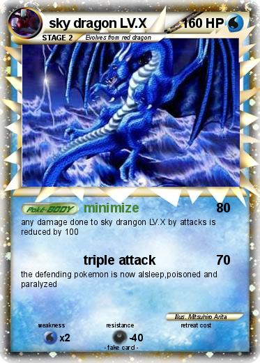 Pokemon sky dragon LV.X
