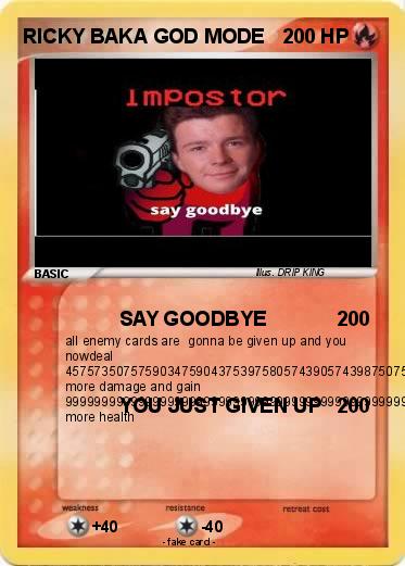 Pokemon RICKY BAKA GOD MODE