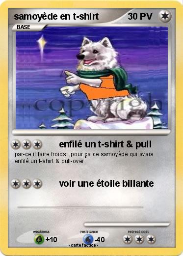 Pokemon samoyède en t-shirt