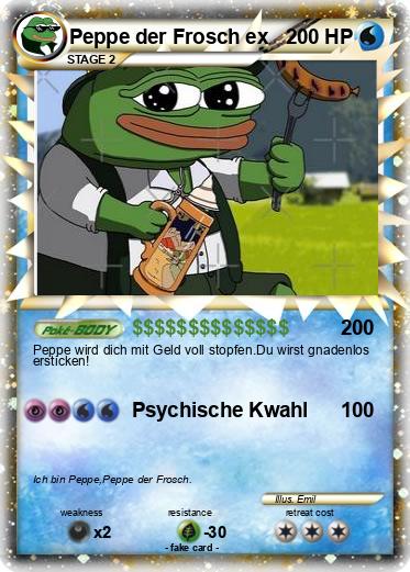 Pokemon Peppe der Frosch ex