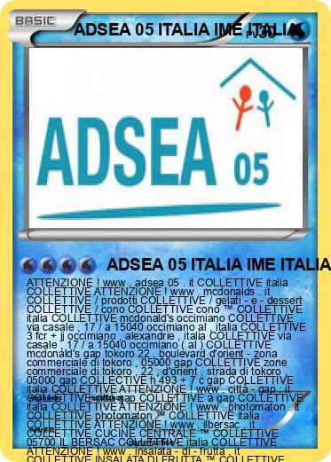Pokemon ADSEA 05 ITALIA IME ITALIA