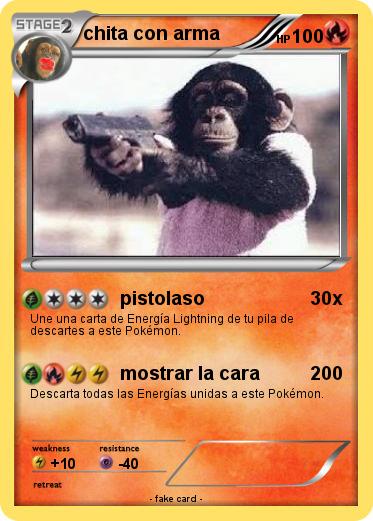 Pokemon chita con arma