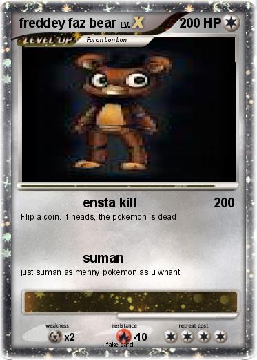 Pokemon freddey faz bear