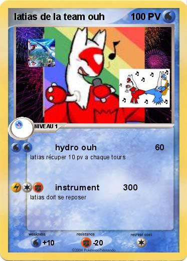 Pokemon latias de la team ouh