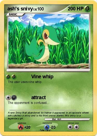 Pokemon ash's snivy