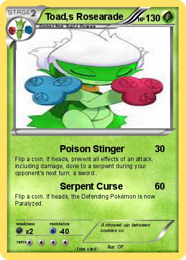 Pokemon Toad,s Rosearade