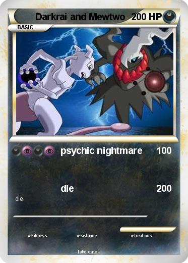 Pokemon Darkrai and Mewtwo
