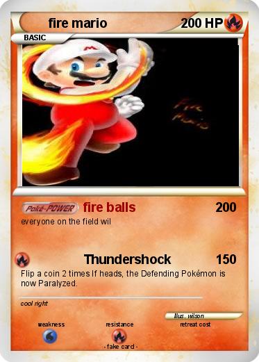 Pokemon fire mario