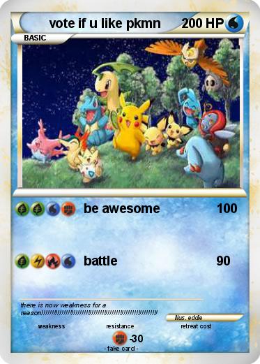 Pokemon vote if u like pkmn