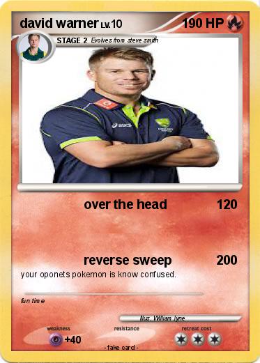 Pokemon david warner
