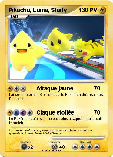 Pokemon Pikachu, Luma, Starfy