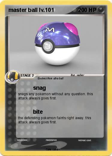Pokemon master ball lv.101