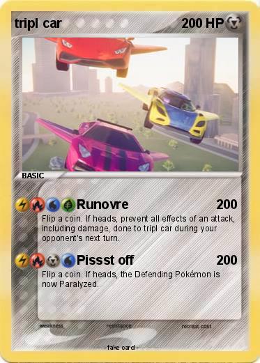 Pokemon tripl car